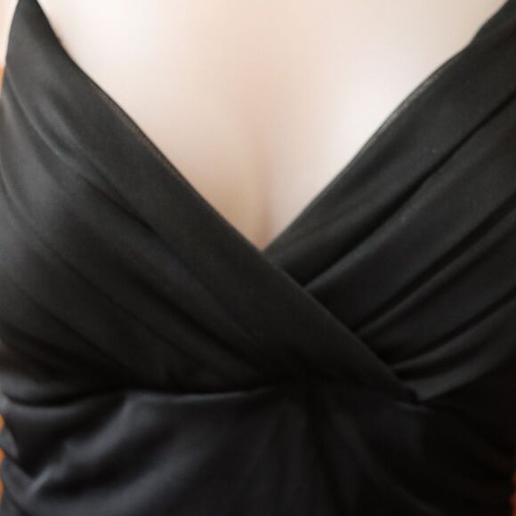 Dress Barn Y2K Black Formal Homecoming Prom Vintage Slim Dress Whimsy Goth LG - Picture 3 of 15